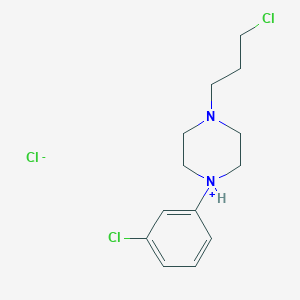 molecular formula C13H19Cl3N2 B144672 1-(3-氯苯基)-4-(3-氯丙基)哌嗪-1-鎓；氯化物 CAS No. 57059-62-8