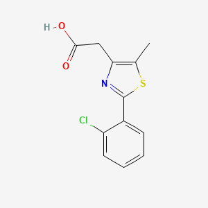 molecular formula C12H10ClNO2S B1446720 4-噻唑乙酸，2-(2-氯苯基)-5-甲基- CAS No. 1780211-81-5