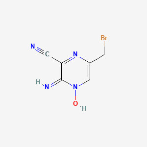 6-(Bromomethyl)-4-hydroxy-3-imino-3,4-dihydropyrazine-2-carbonitrile