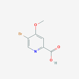molecular formula C7H6BrNO3 B1446730 5-溴-4-甲氧基吡啶-2-甲酸 CAS No. 1211586-66-1