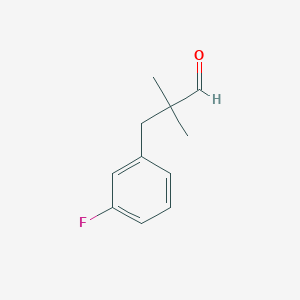 molecular formula C11H13FO B1446732 3-(3-Fluorophenyl)-2,2-dimethylpropanal CAS No. 72475-10-6