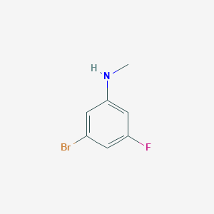 molecular formula C7H7BrFN B1446735 3-ブロモ-5-フルオロ-N-メチルアニリン CAS No. 1369880-72-7