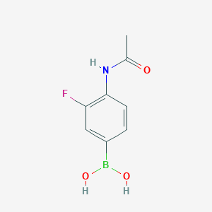 molecular formula C8H9BFNO3 B1446739 4-乙酰氨基-3-氟苯硼酸 CAS No. 626251-12-5