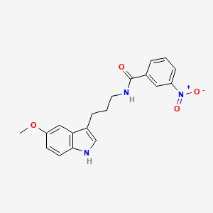 Benzamide, N-(3-(5-methoxy-1H-indol-3-yl)propyl)-3-nitro-