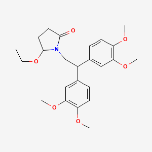 1-[2,2-Bis(3,4-dimethoxyphenyl)ethyl]-5-ethoxypyrrolidin-2-one