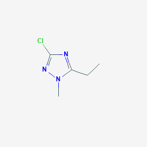 molecular formula C5H8ClN3 B1446745 3-Chloro-5-ethyl-1-methyl-1h-1,2,4-triazole CAS No. 1557476-61-5