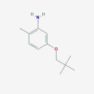molecular formula C12H19NO B1446748 5-(2,2-Dimethylpropoxy)-2-methylphenylamine CAS No. 1552250-88-0