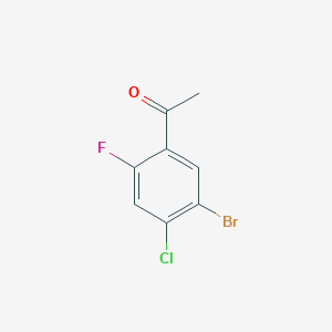 molecular formula C8H5BrClFO B1446753 1-(5-溴-4-氯-2-氟苯基)-乙酮 CAS No. 1704367-12-3