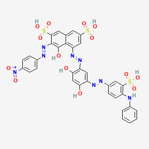 2,7-Naphthalenedisulfonic acid, 5-((2,4-dihydroxy-5-((4-(phenylamino)-3-sulfophenyl)azo)phenyl)azo)-4-hydroxy-3-((4-nitrophenyl)azo)-