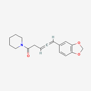 5-(2H-1,3-Benzodioxol-5-yl)-1-(piperidin-1-yl)penta-3,4-dien-1-one