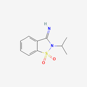 3-Imino-2-(propan-2-yl)-2,3-dihydro-1H-1lambda~6~,2-benzothiazole-1,1-dione