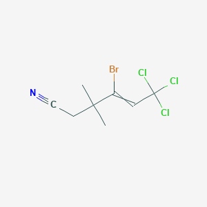 4-Bromo-6,6,6-trichloro-3,3-dimethylhex-4-enenitrile