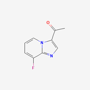 molecular formula C9H7FN2O B1446759 1-(8-氟咪唑并[1,2-a]吡啶-3-基)乙酮 CAS No. 1443145-91-2