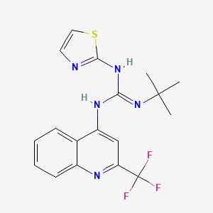 Guanidine, 1-tert-butyl-3-(2-thiazolyl)-2-(2-(trifluoromethyl)-4-quinolyl)-