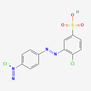 Benzenediazonium, 4-((2-chloro-5-sulfophenyl)azo)-, chloride