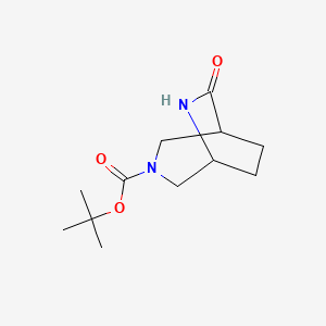 molecular formula C12H20N2O3 B1446762 叔丁基 7-氧代-3,6-二氮杂双环[3.2.2]壬烷-3-羧酸酯 CAS No. 1784807-21-1