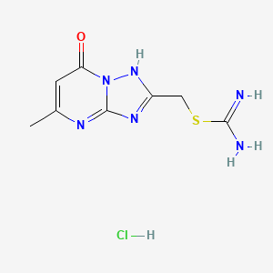 (5-methyl-7-oxo-1H-[1,2,4]triazolo[1,5-a]pyrimidin-2-yl)methyl carbamimidothioate;hydrochloride