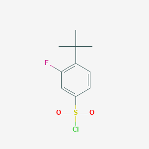 molecular formula C10H12ClFO2S B1446773 4-叔丁基-3-氟苯-1-磺酰氯 CAS No. 1452184-05-2