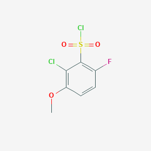 molecular formula C7H5Cl2FO3S B1446774 2-Chloro-6-fluoro-3-methoxybenzenesulfonyl chloride CAS No. 1706430-87-6