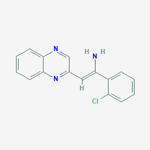 (Z)-1-(2-chlorophenyl)-2-quinoxalin-2-ylethenamine