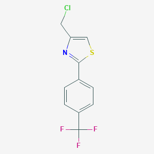 molecular formula C11H7ClF3NS B144678 4-(氯甲基)-2-[4-(三氟甲基)苯基]-1,3-噻唑 CAS No. 135873-35-7