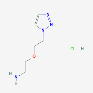molecular formula C6H13ClN4O B1446780 2-(2-(1H-1,2,3-triazol-1-yl)ethoxy)ethan-1-amine hydrochloride CAS No. 1824269-03-5