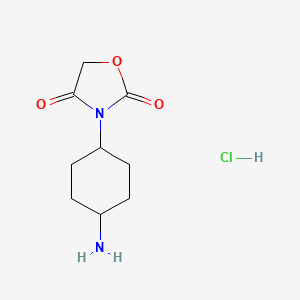 molecular formula C9H15ClN2O3 B1446785 3-(4-Aminocyclohexyl)oxazolidine-2,4-dione hydrochloride CAS No. 1824269-39-7