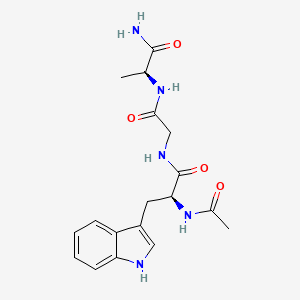 molecular formula C18H23N5O4 B14467979 N-Acetyl-L-tryptophylglycyl-L-alaninamide CAS No. 71525-89-8