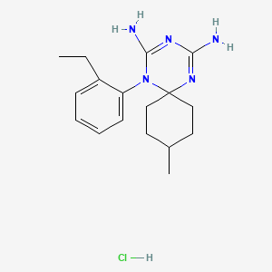 1,3,5-Triazaspiro(5.5)undeca-2,4-diene, 2,4-diamino-1-(2-ethylphenyl)-9-methyl-, hydrochloride