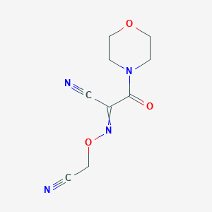 molecular formula C9H10N4O3 B14468014 2-[(Cyanomethoxy)imino]-3-(morpholin-4-yl)-3-oxopropanenitrile CAS No. 70791-52-5