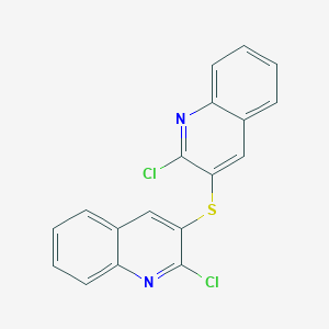 molecular formula C18H10Cl2N2S B14468038 Quinoline, 3,3'-thiobis[2-chloro- CAS No. 68844-43-9