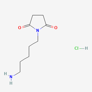 molecular formula C9H17ClN2O2 B1446806 1-(5-氨基戊基)吡咯烷-2,5-二酮盐酸盐 CAS No. 1864059-38-0