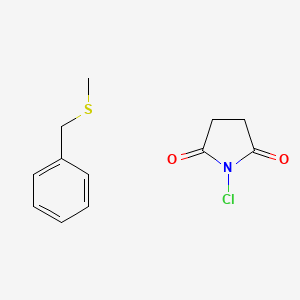 1-Chloropyrrolidine-2,5-dione;methylsulfanylmethylbenzene