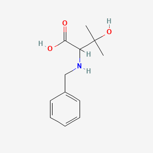 molecular formula C12H17NO3 B1446809 2-(Benzylamino)-3-hydroxy-3-methylbutanoic acid CAS No. 14598-96-0