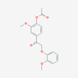 2-Methoxy-4-[(2-methoxyphenoxy)acetyl]phenyl acetate