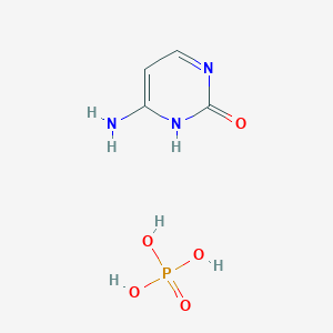 molecular formula C4H8N3O5P B14468163 6-amino-1H-pyrimidin-2-one;phosphoric acid CAS No. 72758-51-1