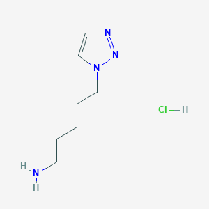 molecular formula C7H15ClN4 B1446817 5-(1H-1,2,3-triazol-1-yl)pentan-1-amine hydrochloride CAS No. 1820718-61-3