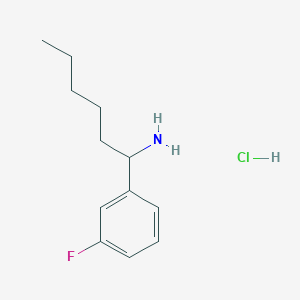 molecular formula C12H19ClFN B1446825 1-(3-Fluorophenyl)hexan-1-amine hydrochloride CAS No. 1864057-32-8