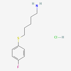 molecular formula C11H17ClFNS B1446833 5-((4-Fluorophenyl)thio)pentan-1-amine hydrochloride CAS No. 1864074-14-5