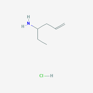 molecular formula C6H14ClN B1446843 Hex-5-en-3-amine hydrochloride CAS No. 852879-02-8