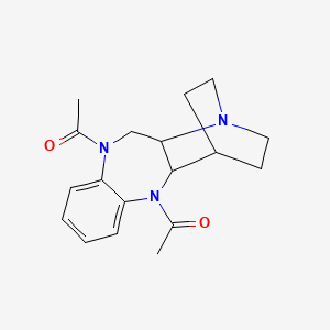 2,3,4,4a,5,10,11,11a-Octahydro-5,10-diacetyl-1,4-ethano-1H-pyrido(3,2-b)(1,5)benzodiazepine