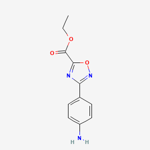molecular formula C11H11N3O3 B1446845 Ethyl 3-(4-aminophenyl)-1,2,4-oxadiazole-5-carboxylate CAS No. 96898-85-0