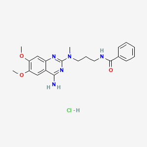 Benzamide, N-(3-((4-amino-6,7-dimethoxy-2-quinazolinyl)methylamino)propyl)-, monohydrochloride