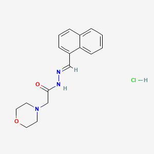 4-Morpholineacetic acid, 2-(1-naphthylmethylene)hydrazide, hydrochloride