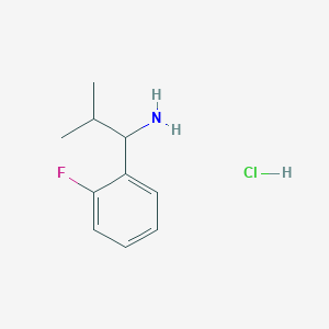 molecular formula C10H15ClFN B1446859 1-(2-Fluorophenyl)-2-methylpropan-1-amine hydrochloride CAS No. 1864074-71-4