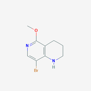 molecular formula C9H11BrN2O B1446861 8-溴-5-甲氧基-1,2,3,4-四氢-1,6-萘啶 CAS No. 1820711-91-8