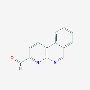 molecular formula C13H8N2O B14468618 Benzo[c][1,8]naphthyridine-3-carbaldehyde CAS No. 65772-06-7