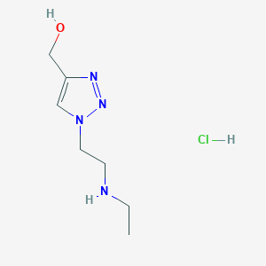 molecular formula C7H15ClN4O B1446863 (1-(2-(乙氨基)乙基)-1H-1,2,3-三唑-4-基)甲醇盐酸盐 CAS No. 1824028-32-1
