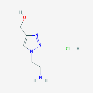 molecular formula C5H11ClN4O B1446865 (1-(2-aminoethyl)-1H-1,2,3-triazol-4-yl)methanol hydrochloride CAS No. 1864059-54-0