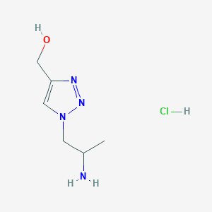 molecular formula C6H13ClN4O B1446866 (1-(2-氨基丙基)-1H-1,2,3-三唑-4-基)甲醇盐酸盐 CAS No. 1824064-15-4